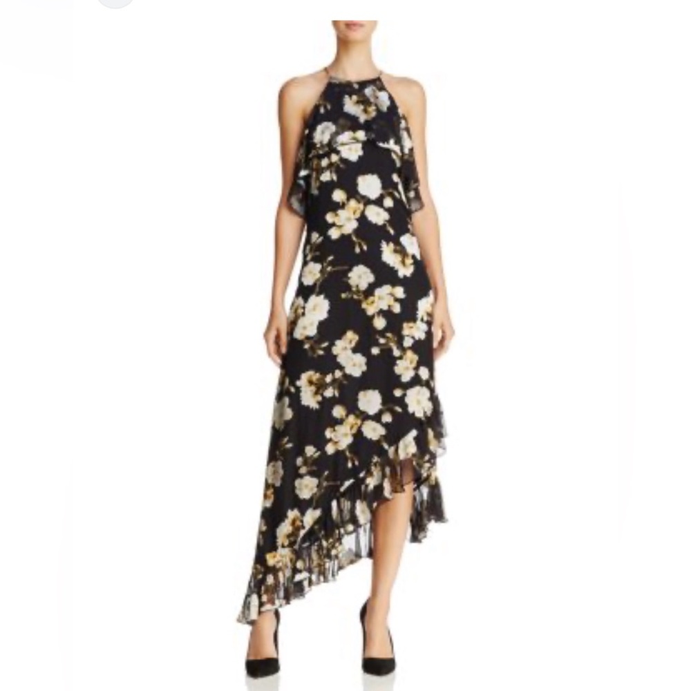 Alice and Olivia Fabiola Floral Asymmetrical Dress women’s size 6